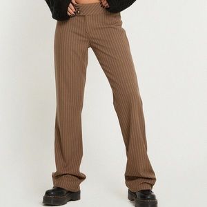 low rise pin striped trousers princess polly / motel 🤎🤍